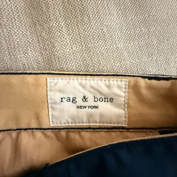 Rag & Bone Fit 2 Slim Chino Pants Dark Navy Blue Stretch Cotton Size 30